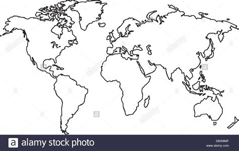 World Map Outline No Countries