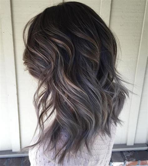 60 Ideas of Gray and Silver Highlights on Brown Hair | Grey hair color ...