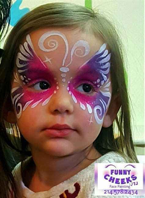 Butterfly Face Painting fun by Funny Cheeks Dallas for Wee Volunteer ...