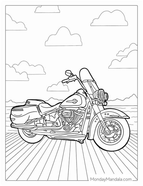 Motorcycle Coloring Pages Free Printable