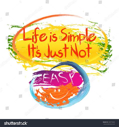 Funny Colorful Slogan Life Simple Tshirt Stock Vector (Royalty Free ...