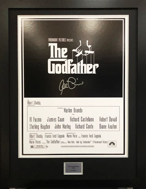 The Godfather Al Pacino Signed Movie Poster – The Frame Lab