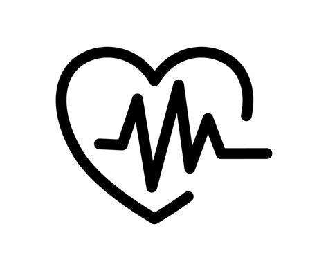 Heart beat cardiorgam vector logo icon. Heartbeat pulse flat sign for ...