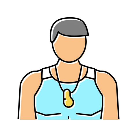 trainer athlete man color icon vector illustration 19004006 Vector Art ...