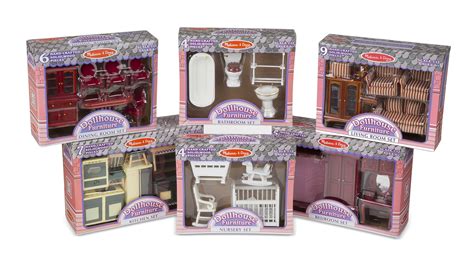 Melissa Doug Classic Victorian Wooden and Upholstered Dollhouse ...