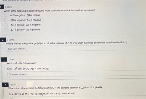 Solved ΔH is negative; ΔS is positive ΔH is negative; ΔS is | Chegg.com