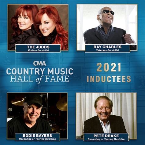 Ray Charles, Judds Among 2021 Country Music Hall Of Fame Inductees