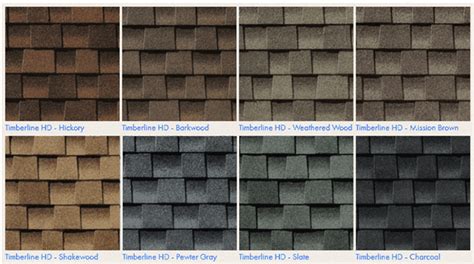 GAF shingle colors – Henry Poor Lumber Company