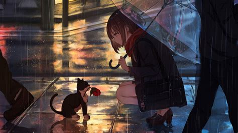 Rain Aesthetic Anime Wallpapers - Wallpaper Cave