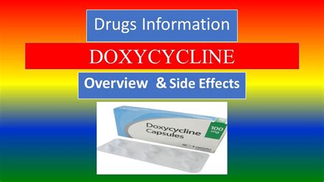 DOXYCYCLINE - Overview and Side effects - YouTube