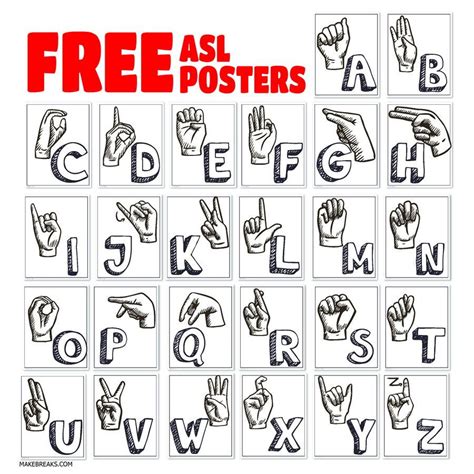 Printable Asl Alphabet Chart