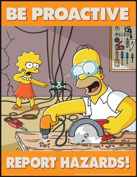 Be Proactive Report Hazards The Simpsons™ Safety Posters PST554