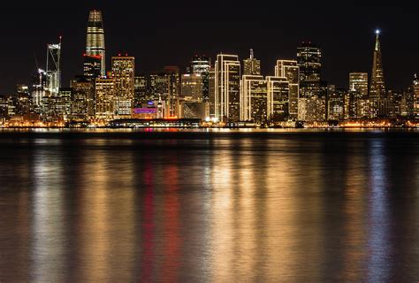 San Francisco Skyline at Night Photograph by Kevin Thrash | Pixels