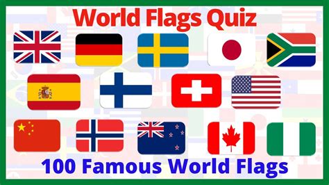 WORLD FLAGS QUIZ | COUNTRIES OF THE WORLD FLAGS | GUESS AND LEARN 100 ...