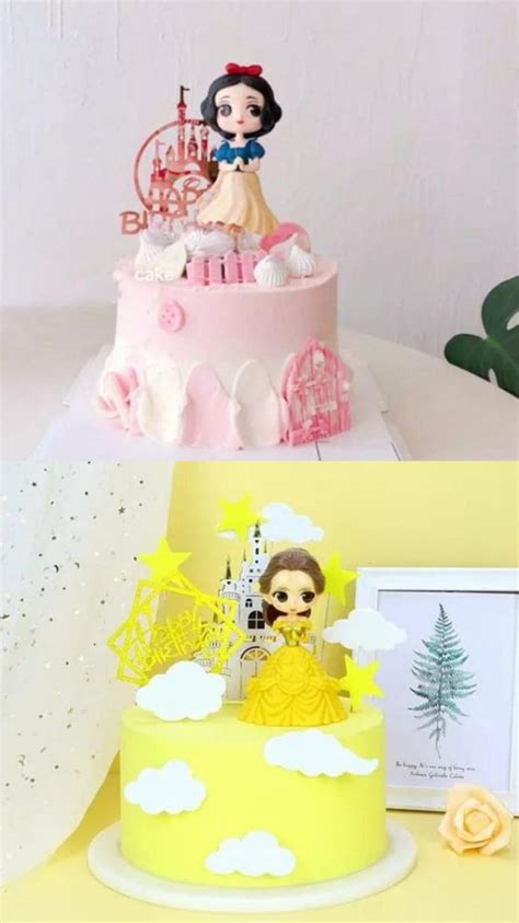 Buy RACHNA 2 PC Princess Cake Topper Bella Cake Topper Snow White Cake ...