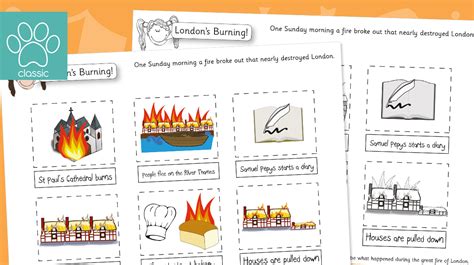 Teacher's Pet » The Great Fire of London - Sequencing and Describe (easy)