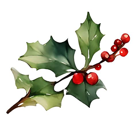 holly leaves and berries 28878262 PNG