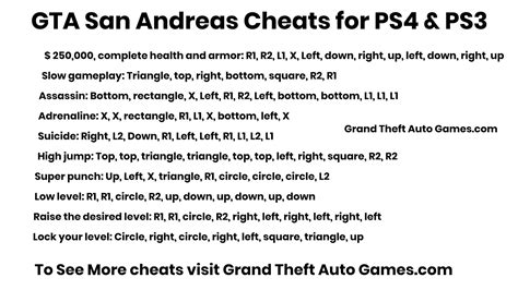 Gta san andreas cheats ps3 list - shopperberlinda