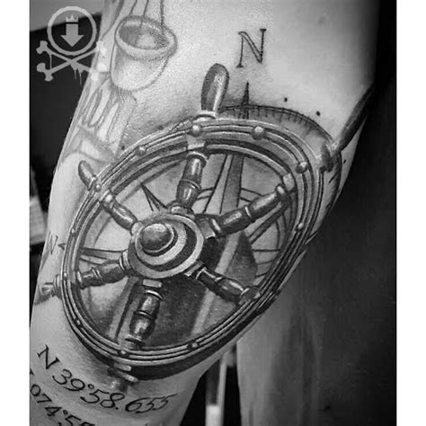 The 25+ best Ship wheel tattoo ideas on Pinterest | Ship wheel, Anchor ...