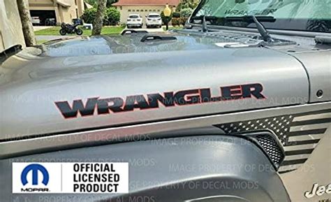 Buy Decal Mods Wrangler Hood Graphic Decals Stickers fits Jeep Wrangler ...