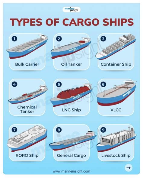 9 Types of Cargo Ships And What They Look Like | Daily Infographic