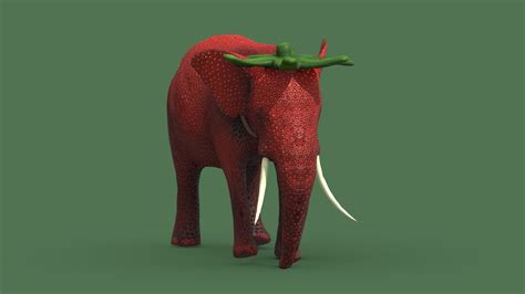 The Strawberry Elephant - Download Free 3D model by Mora (@MoraAzul ...