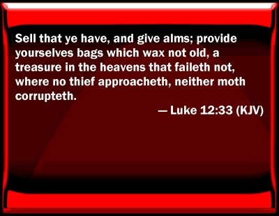 Bible Verse Powerpoint Slides for Luke 12:33