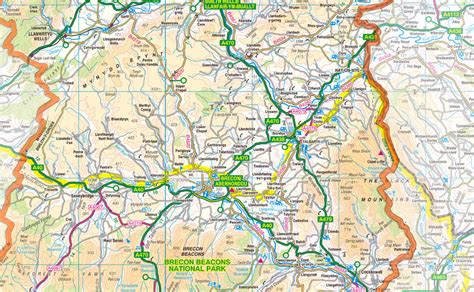 Powys County Map | I Love Maps