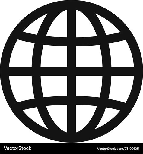 Web globe icon Royalty Free Vector Image - VectorStock