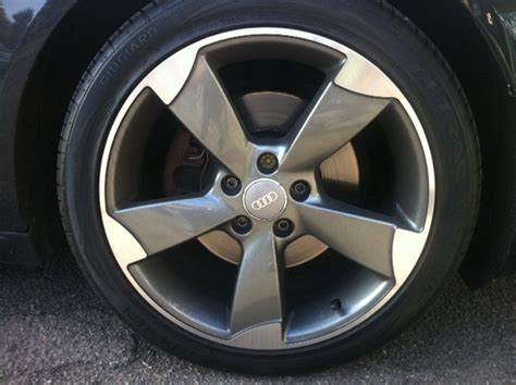 18" Alloy Wheels & Tyres Audi TT RS Style Gunmetal polish face - Meduza ...