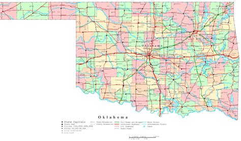 Oklahoma Printable Map