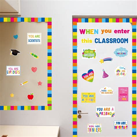 Buy Colorful Rainbow Classroom Bulletin Board Decoration Set Wall Door ...