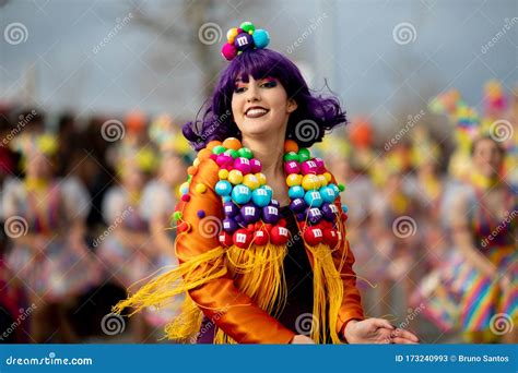 Carnaval De Ovar, Portugal. Desfile De Cor E Alegria Editorial Stock ...