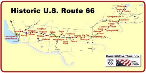 Route 66 maps from start to finish, interactive Route 66 maps, Route 66 ...