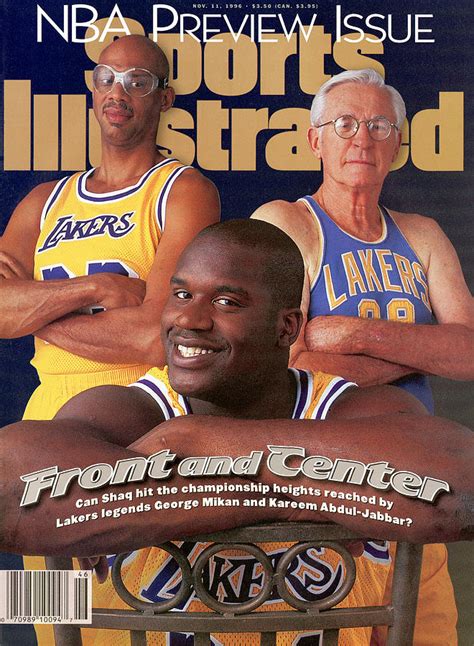 Los Angeles Lakers Shaquille Oneal With Kareem Abdul-jabbar Sports ...