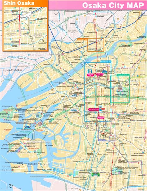 Osaka sightseeing map