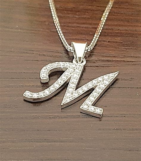 Diamond initial necklace made with 14K solid gold and pave diamond ...