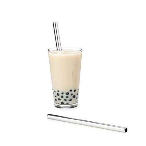 Reusable stainless steel bubble boba tea straws extra wide 12mm ...