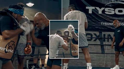 Mike Tyson trains Francis Ngannou ahead of boxing debut against Tyson ...