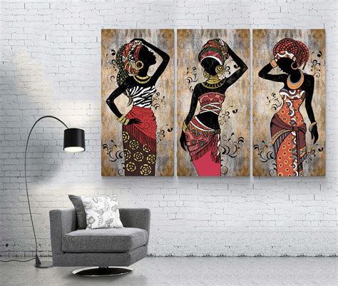 African Women Art Decor African Girl Canvas Wall Art ethnic | Etsy