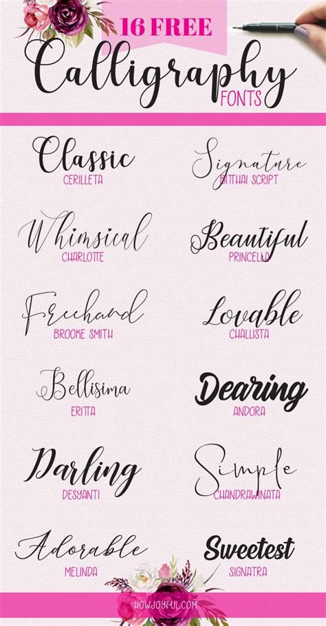 Top 16 free calligraphy fonts (& hand lettering) in 2024