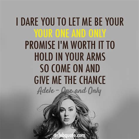 One And Only - Adele | Phrase, Adele, Proverbe