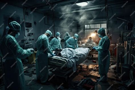 Premium Photo | Team of doctors in an operation in a surgical hospital ...