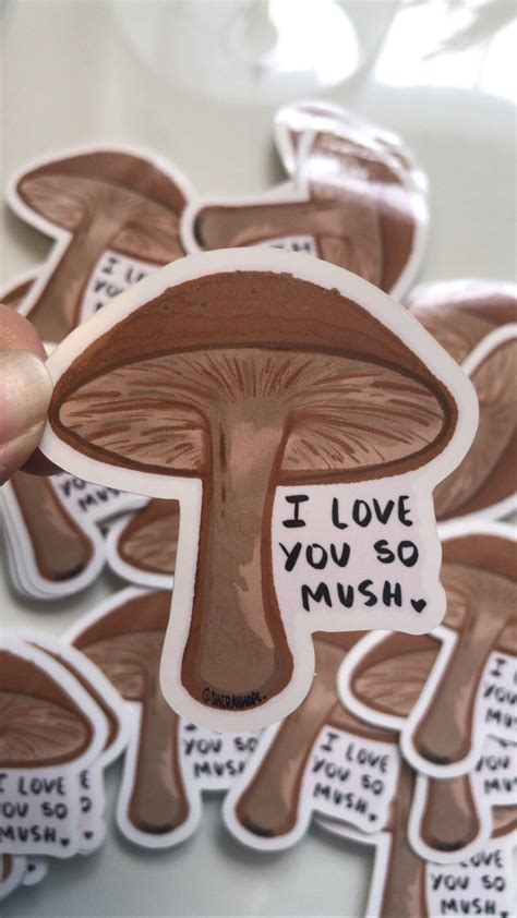 Cute Mushroom Sticker Mushroom Art Mushroom Aesthetic | Etsy