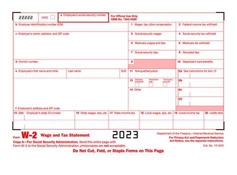 Free Printable W2 Form 2023 - Printable Forms Free Online