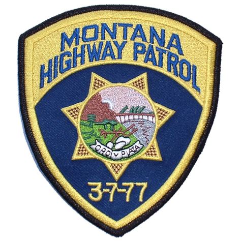 Montana Highway Patrol Large - Embroidered Iron-On Patch at Sticker Shoppe