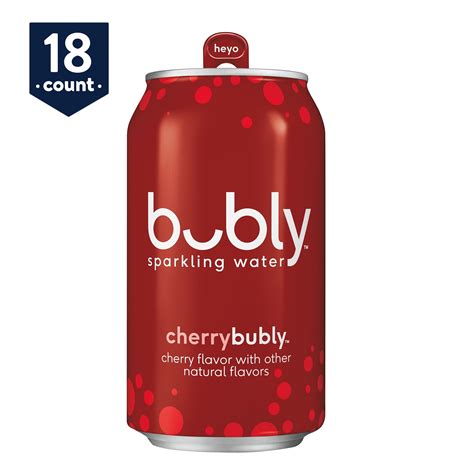 bubly Sparkling Water, Cherry, 12 oz Cans, 18 Count - Walmart.com