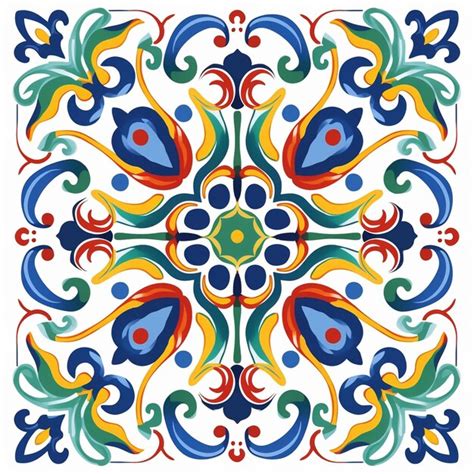 Premium AI Image | vector hand drawn persian carpet pattern