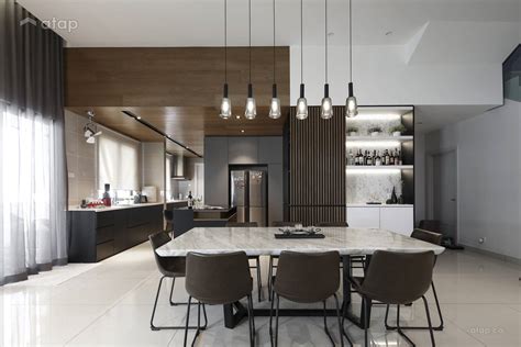 Contemporary Modern Dining Room Kitchen semi-detached design ideas ...