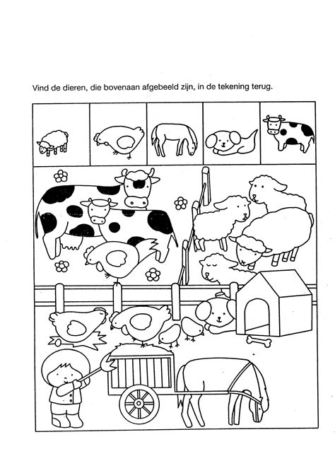 Pin by Digi-juf MJ on * BOERDERIJ: werkbladen! | Animal worksheets ...